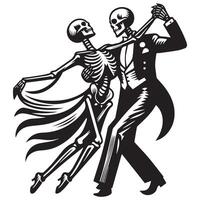 Groovy Dancing Skeleton Design vector