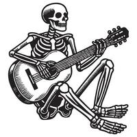 Skeleton in a Peaceful Pose Illustration vector