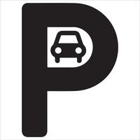 Reserved Parking Space with Car Symbol vector