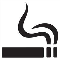 Simple Smoking Symbol Line Art vector