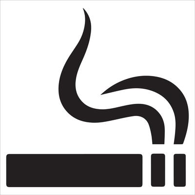 Simple Smoking Symbol Line Art