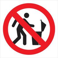Stop Littering Awareness Icon vector