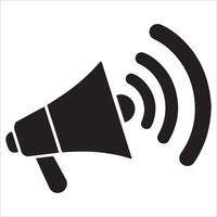 Simple Megaphone with Sound Waves Icon vector