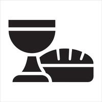 Clean Chalice and Bread Emblem vector