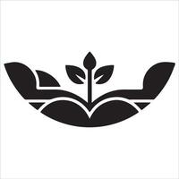imple Sun and Sprout Symbol of Hope vector