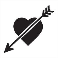 Heart with Arrow Symbolizing Forgiveness vector