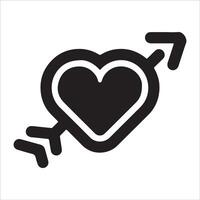 Thin Line Icon of Heart and Arrow for Reconciliation vector