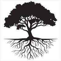 Growth and Nature Symbol with Tree Outline vector