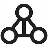Simple Community Network Icon in Line Art vector