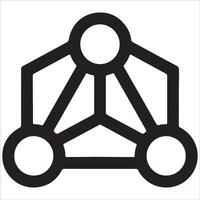 Abstract Community Symbol with Linked Circles vector
