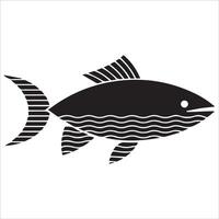 Simple Ichthys Fish Symbol Line Art vector