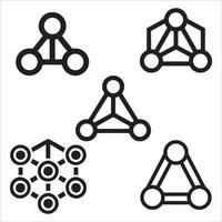 Minimalist Interconnected Circles Symbolizing Unity Set vector