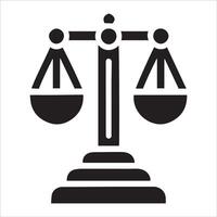 Balanced Scale Symbolizing Justice in Line Art vector