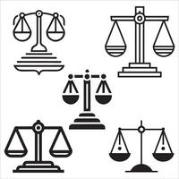 Thin Line Scales of Justice Design for Fairness vector