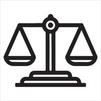 Justice and Equality Icon with Scales vector