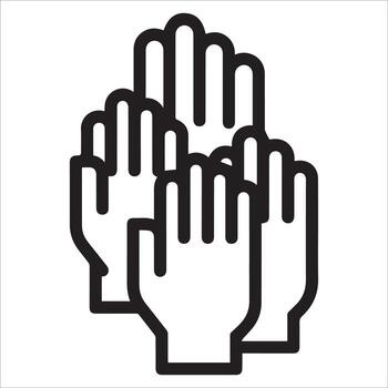 Overlapping Hands Symbolizing Unity and Diversity vector