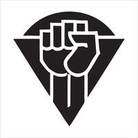 Bold Raised Fist Symbol for Courage and Strength vector