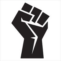 Minimalist Raised Fist for Empowerment vector