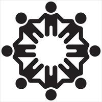 Interconnected People Holding Hands for Unity vector