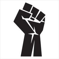 Raised Fist Symbolizing Strength and Power vector