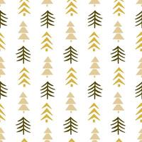 Winter Trees Forest Seasonal Seamless Pattern Design vector