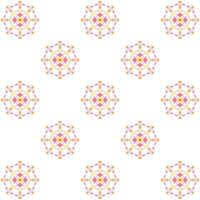 Mandala design tile seamless pattern in pink. Ornament background, backdrop, repeated print vector