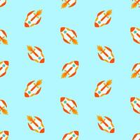 Rocket spaceship seamless pattern. Children universe design, jet background, galaxy wallpaper vector