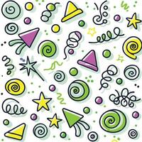 a colorful pattern with stars, stars, and other items vector