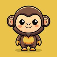 cartoon monkey character illustration vector