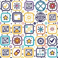 a colorful set of icons and symbols on a white background vector