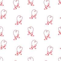 Seamless pattern with Christmas socks. Various winter socks with different patterns, isolated on a white background vector