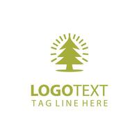 Aspen forest tree logo vector