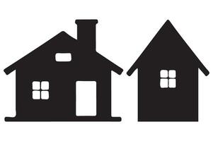 Simple silhouette home vector