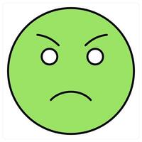 Angry and emoji icon concept vector