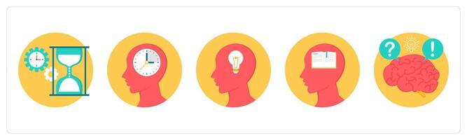 A set of 5 education icons as time management, idea, know how vector