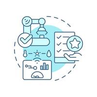 Equipment and technology light blue concept icon. Advanced tools and systems used in manufacturing. Round shape line illustration. Abstract idea. Graphic design. Easy to use in article vector