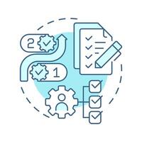 Standardize light blue concept icon. 5S methodology. Consistent procedures to maintain workplace organization. Round shape line illustration. Abstract idea. Graphic design. Easy to use in article vector