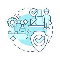 Shine light blue concept icon. 5S methodology. Cleaning and maintaining workspaces for safety and efficiency. Round shape line illustration. Abstract idea. Graphic design. Easy to use in article vector