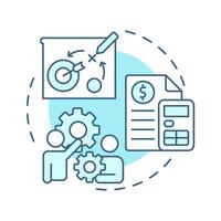 Sustain cycle light blue concept icon. 5S methodology. Continuous improvement. Long-term maintenance. Round shape line illustration. Abstract idea. Graphic design. Easy to use in article vector