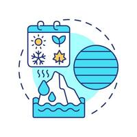 Climate multi color concept icon. Long term patterns of weather in particular region. Meteorology science research. Round shape line illustration. Abstract idea. Graphic design. Easy to use in article vector