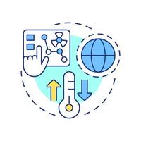 Atmospheric physics multi color concept icon. Atmosphere physical properties and processes. Weather forecast. Round shape line illustration. Abstract idea. Graphic design. Easy to use in presentation vector