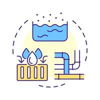 Drainage conditions multi color concept icon. Risks of flooding and water accumulation. Geotech survey. Round shape line illustration. Abstract idea. Graphic design. Easy to use in presentation vector