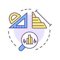 Slope stability multi color concept icon. Prevention of landslides and soil failures. Geotech advantages. Round shape line illustration. Abstract idea. Graphic design. Easy to use in presentation vector