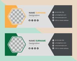 Email Signature Design Template Mail Cover vector