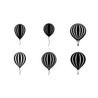 Balloon Icon - and Linocut Silhouette Design vector
