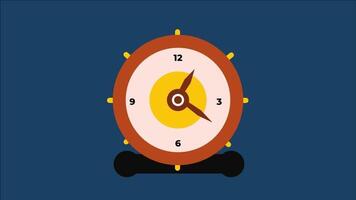 Looping timelapse of an analog clock animation video