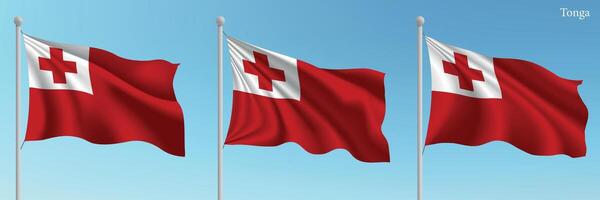 Three flags of the republic of malta vector
