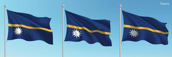 Three flags of the marshall islands vector