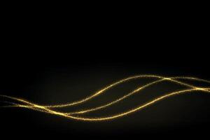 Golden sparkles on black background vector