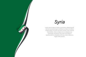 Syria flag background with place for text vector